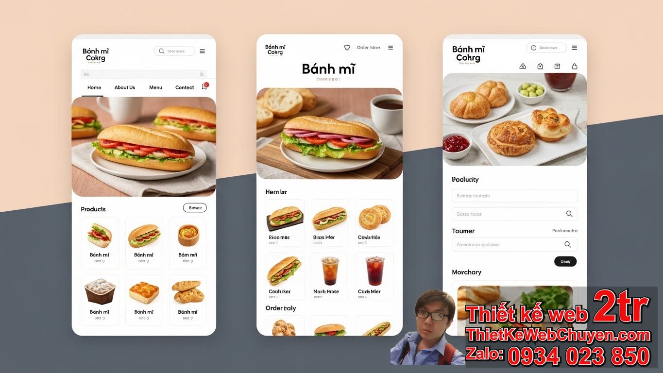 Thiết kế web tiệm bán bánh mì bao nhiêu tiền cho gói cơ bản?