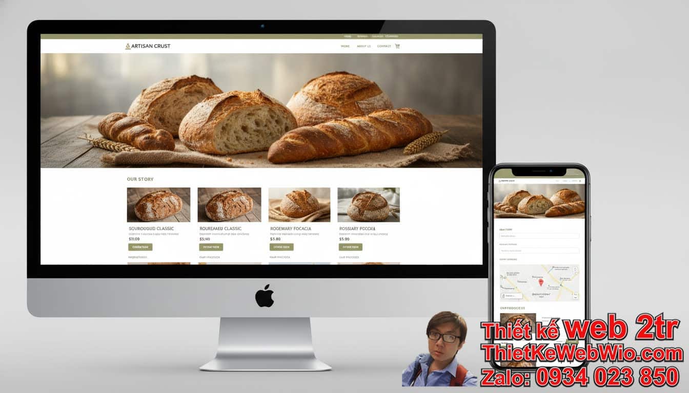 Thiết kế web tiệm bánh mì giá rẻ có thực sự hiệu quả? Thiết kế web tiệm bánh mì giá rẻ có thực sự hiệu quả?
