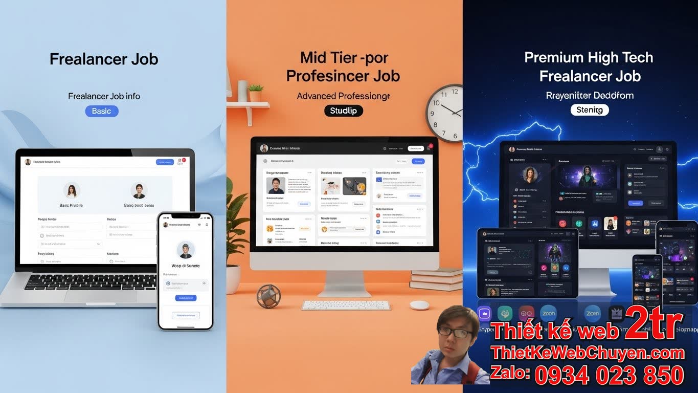 Thiết kế web Trang thông tin việc làm freelancer bao nhiêu tiền?