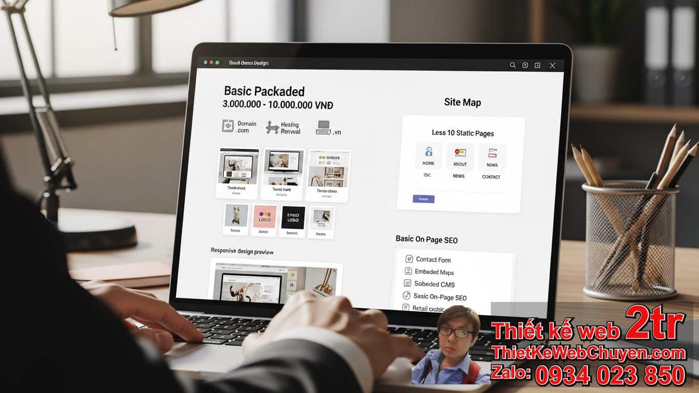 Thiết kế web trọn gói bao nhiêu tiền cho một website cơ bản?