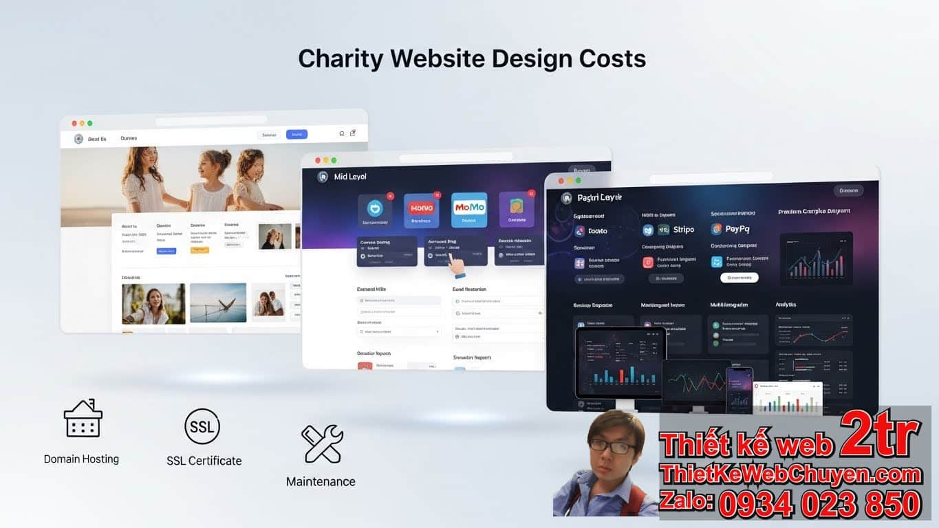 Thiết kế web từ thiện bao nhiêu tiền: Các yếu tố ảnh hưởng đến chi phí?