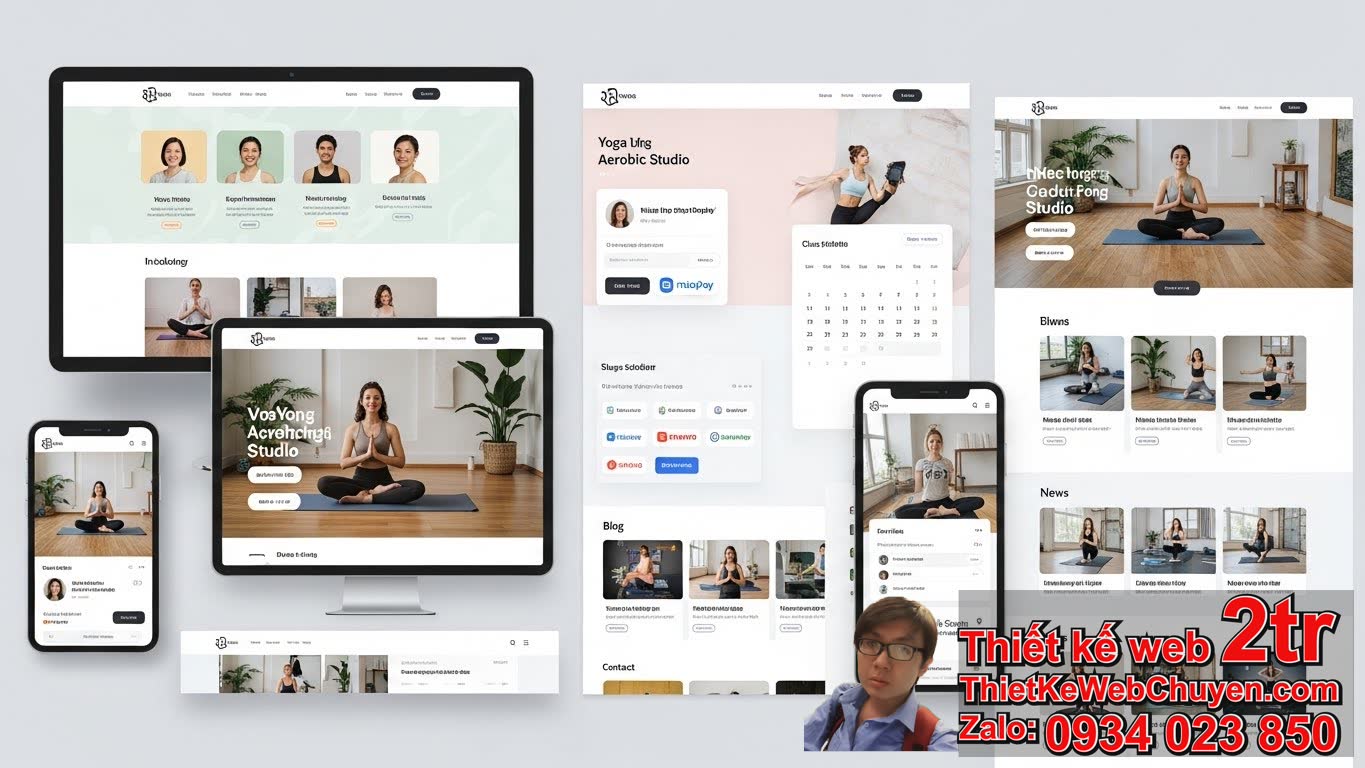Thiết kế web yoga aerobic bao nhiêu tiền? Báo giá chi tiết & Yếu tố ảnh hưởng