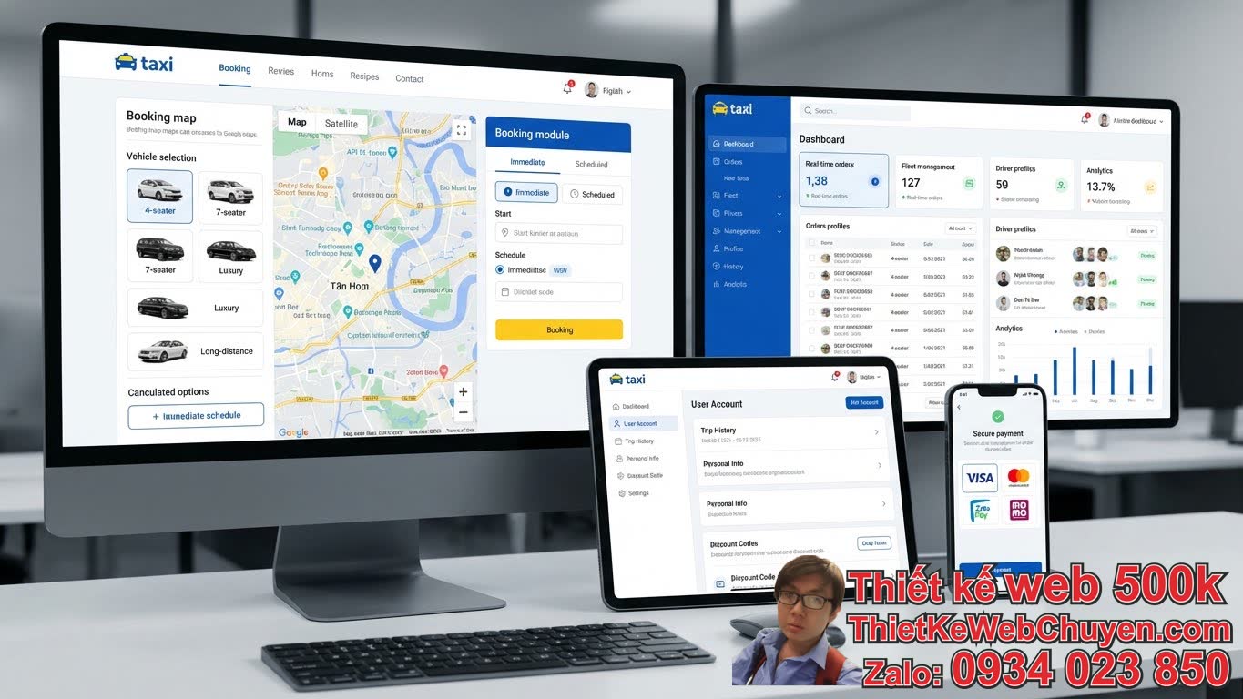 Thiết Kế Website Dịch Vụ Taxi: Những Tính Năng Cốt Lõi Cần Có Thiết Kế Website Dịch Vụ Taxi: Những Tính Năng Cốt Lõi Cần Có