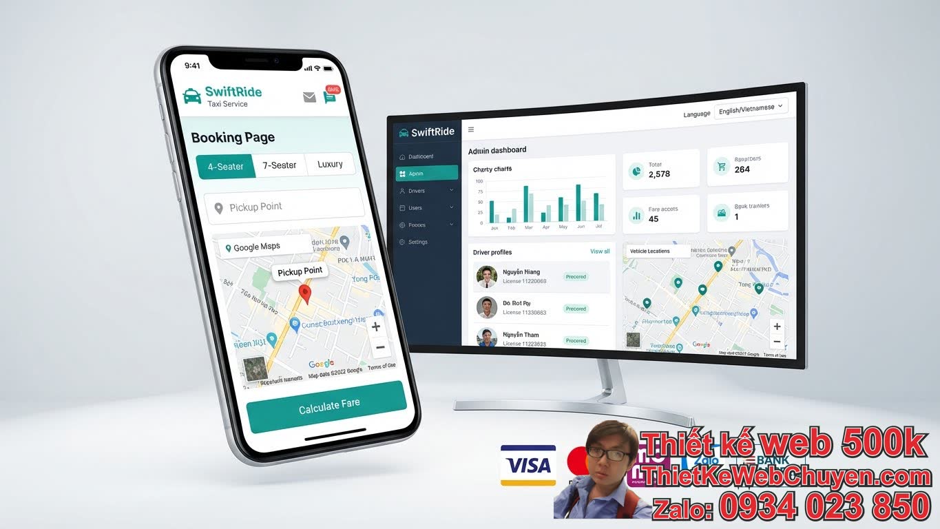 Thiết kế website dịch vụ taxi trên nền tảng WordPress: Các tính năng cần có là
gì? Thiết kế website dịch vụ taxi trên nền tảng WordPress: Các tính năng cần có là
gì?