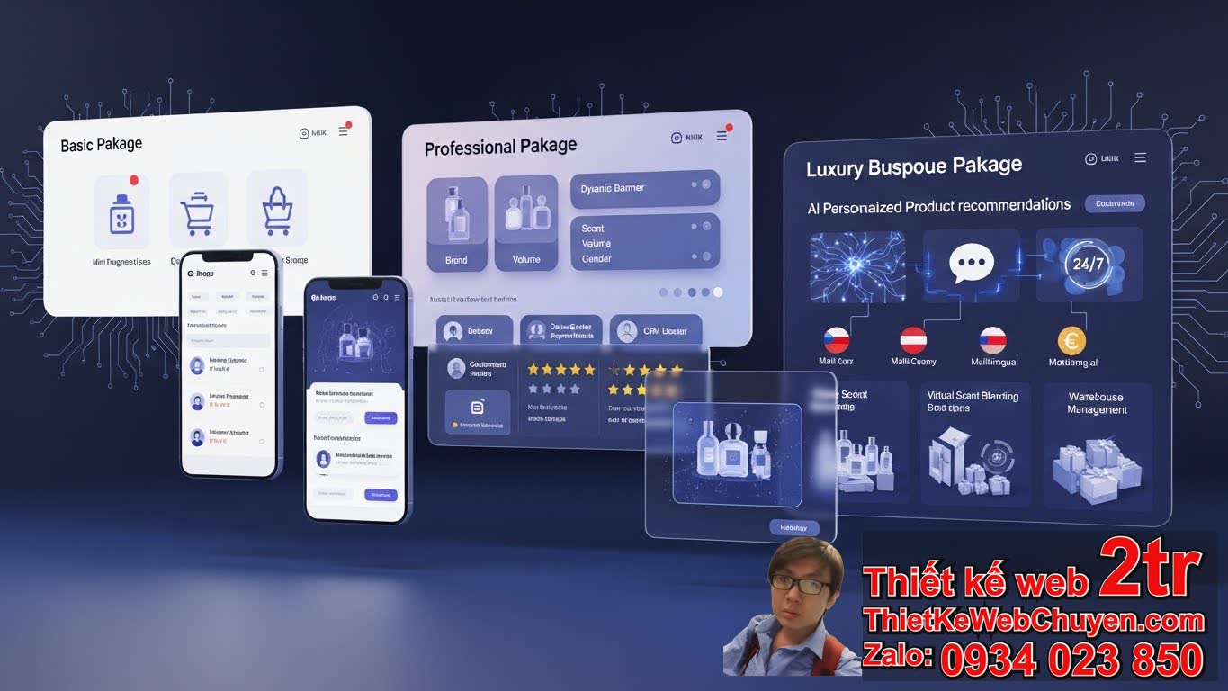 Thiết kế website shop bán nước hoa bao nhiêu tiền? Tổng quan và các gói dịch vụ
phổ biến