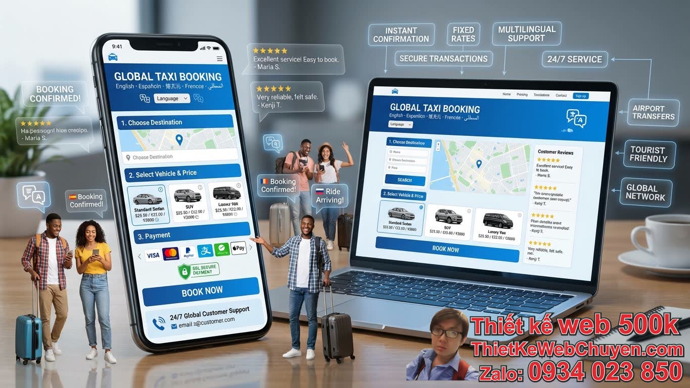 Thiết kế website taxi cho khách nước ngoài cần chú ý những lỗi thường gặp nào? Thiết kế website taxi cho khách nước ngoài cần chú ý những lỗi thường gặp nào?
