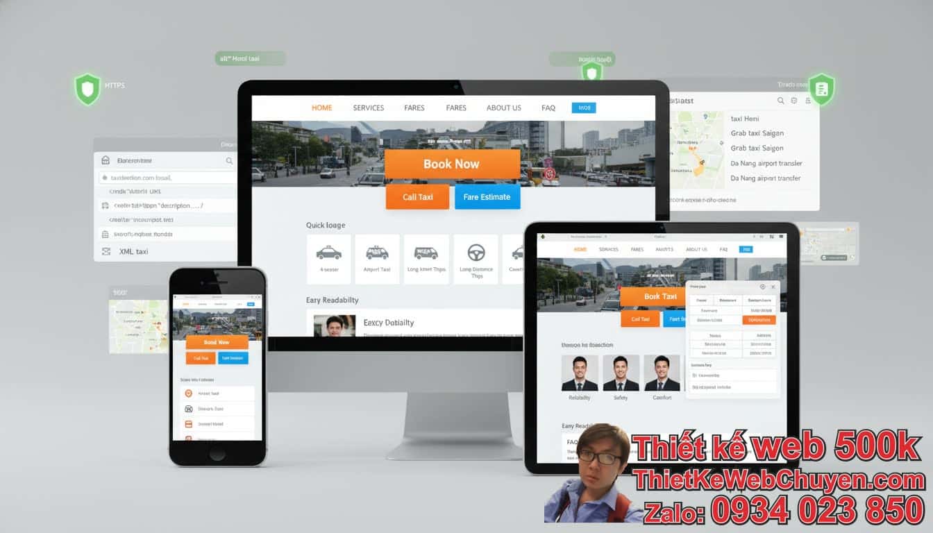 Thiết Kế Website Taxi Chuẩn SEO Cần Những Yếu Tố Nào? Thiết Kế Website Taxi Chuẩn SEO Cần Những Yếu Tố Nào?