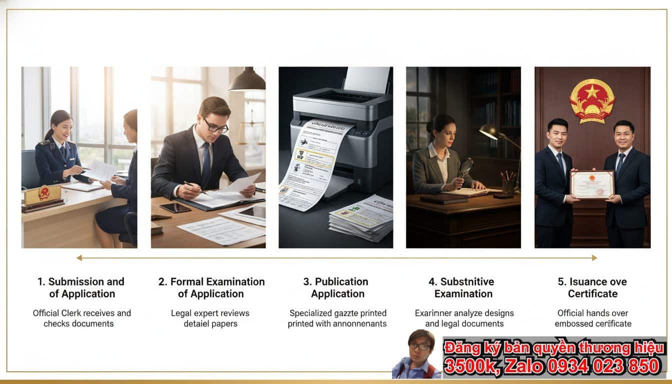 Thời gian đăng ký bản quyền nhãn hiệu theo từng giai đoạn chi tiết như thế nào?
