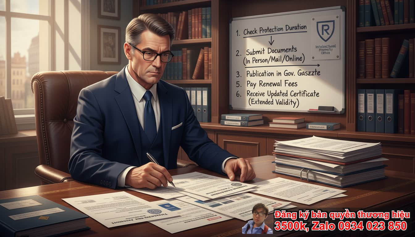 Thủ tục gia hạn bản quyền thương hiệu diễn ra như thế nào?