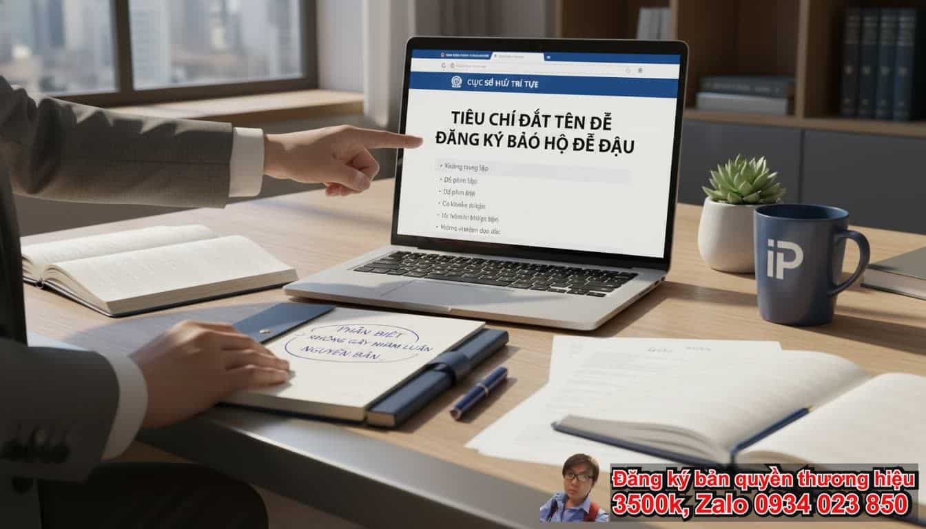 Tiêu chí đặt tên để đăng ký bảo hộ dễ đậu là gì?