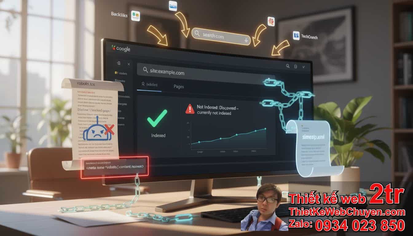 Tìm tên website trên Google không thấy do chưa được lập chỉ mục?