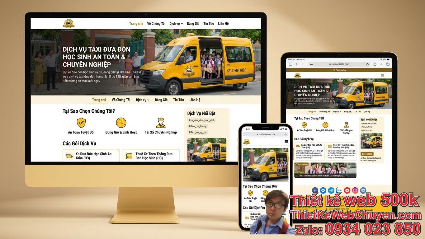 Tối ưu hóa SEO cho thiết kế web dịch vụ taxi đưa đón học sinh Tối ưu hóa SEO cho thiết kế web dịch vụ taxi đưa đón học sinh