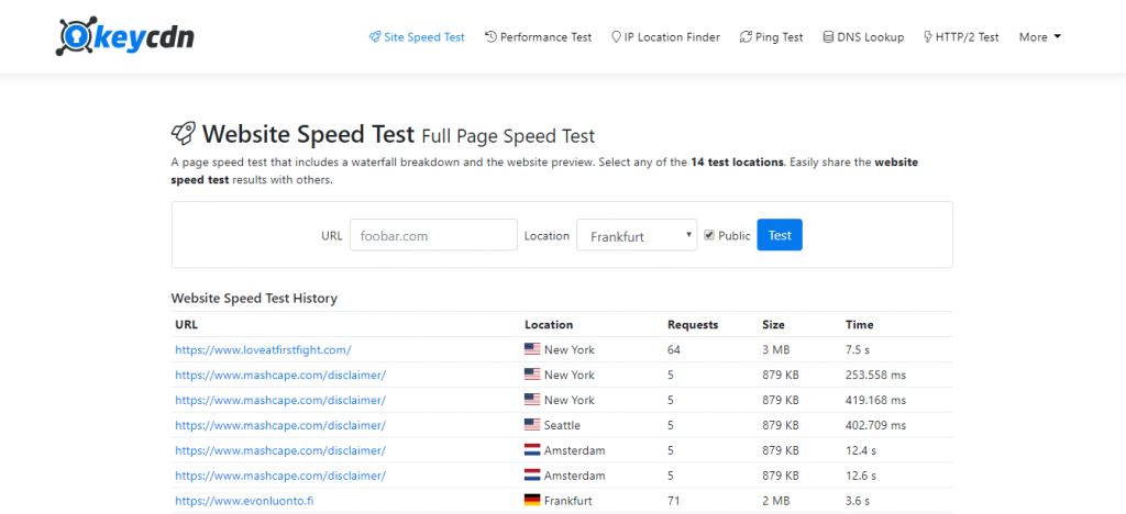 công cụ kiểm tra tốc độ website 8