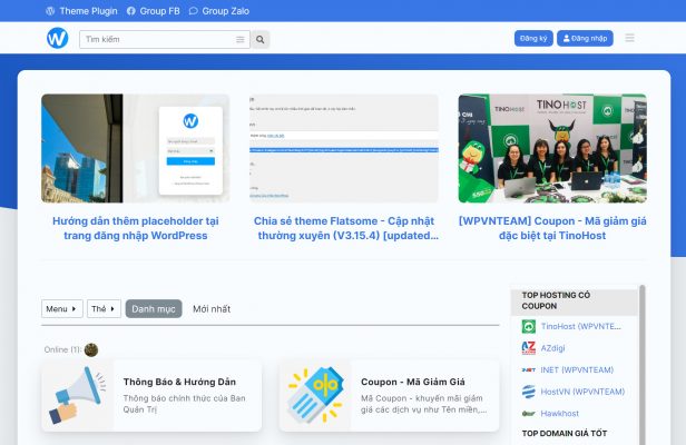 diễn đàn thiết kế website wordpress
