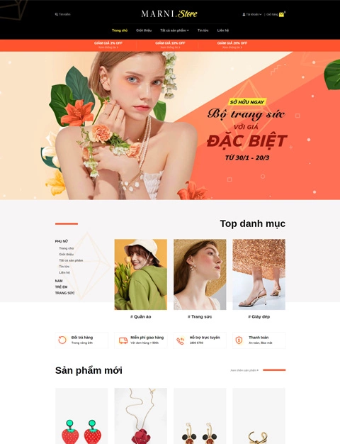 mẫu giao diện thời trang đẹp 6