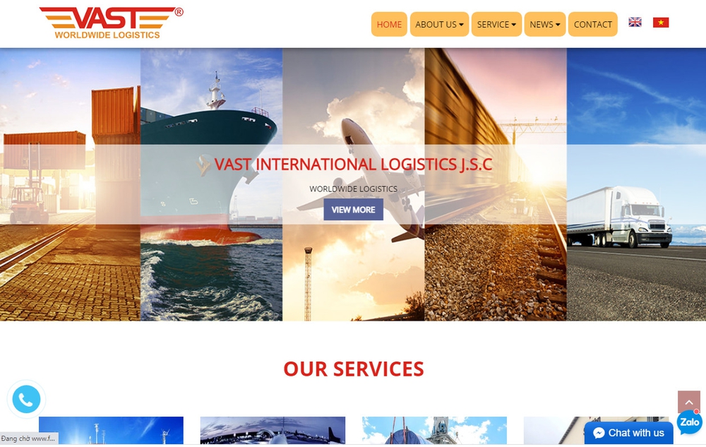 thiết kế website logistics 5