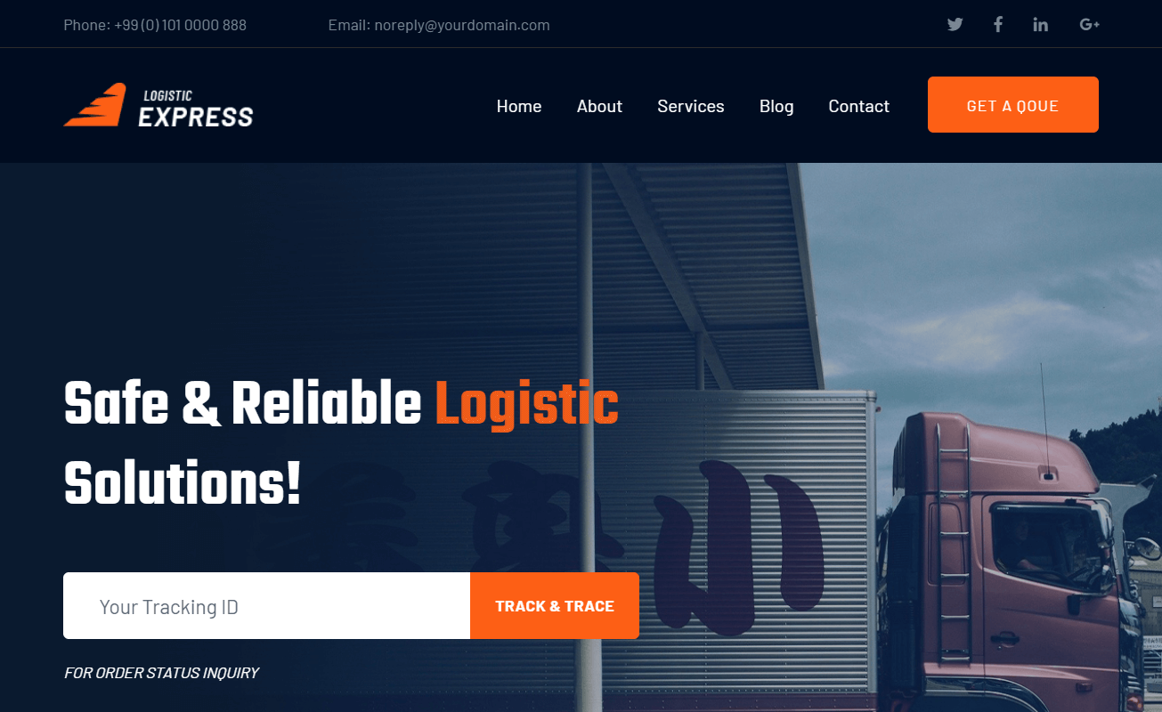 thiết kế website logistics 6