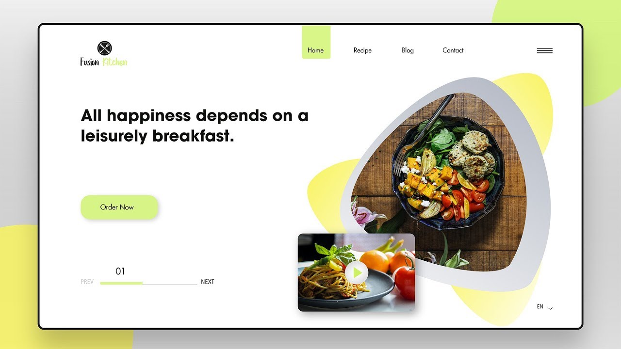 thiết kế website thực phẩm