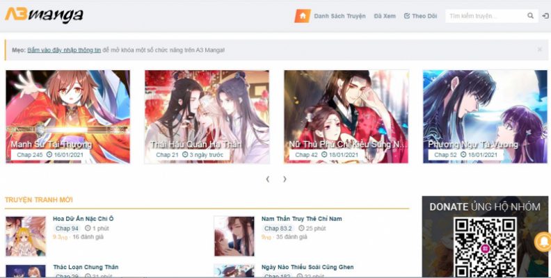 thiết kế website truyện tranh 11