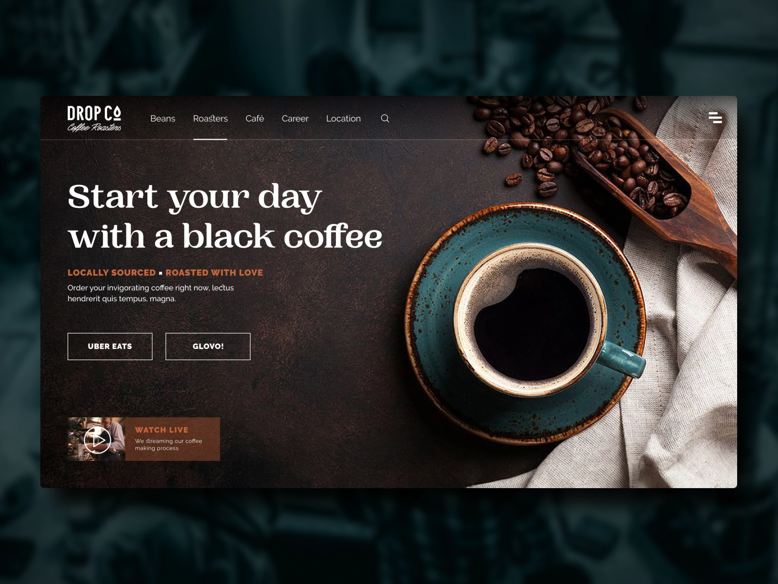 website quán cafe 2