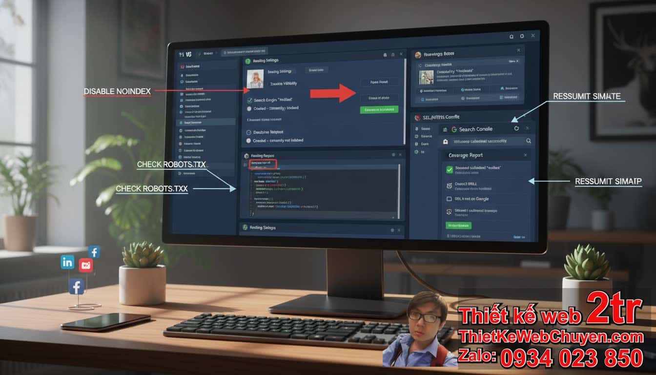 WordPress không index phải làm sao khi trang web của bạn không hiển thị trên
Google?