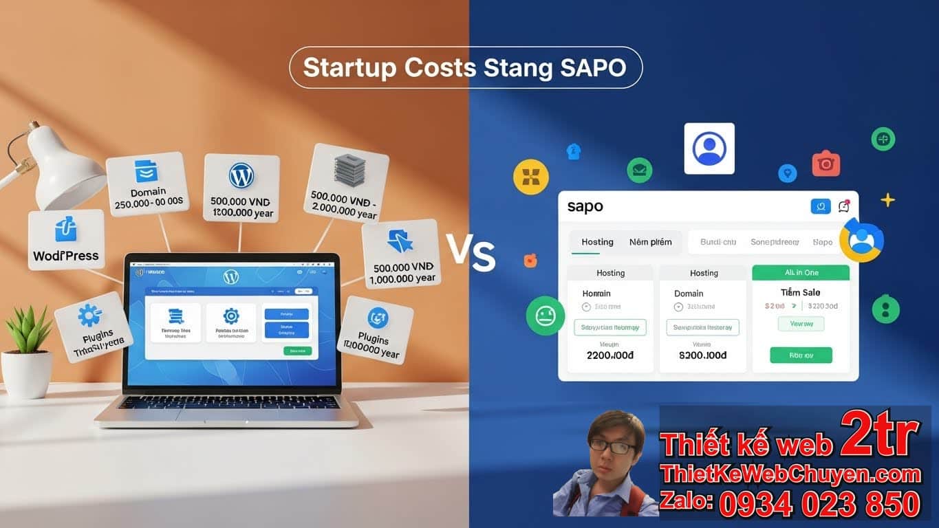WordPress và Sapo cái nào rẻ hơn ở chi phí khởi điểm?