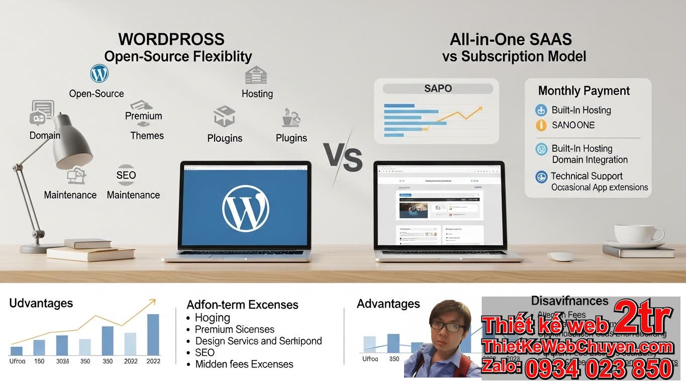 WordPress và Sapo cái nào rẻ hơn: Tổng quan chi phí