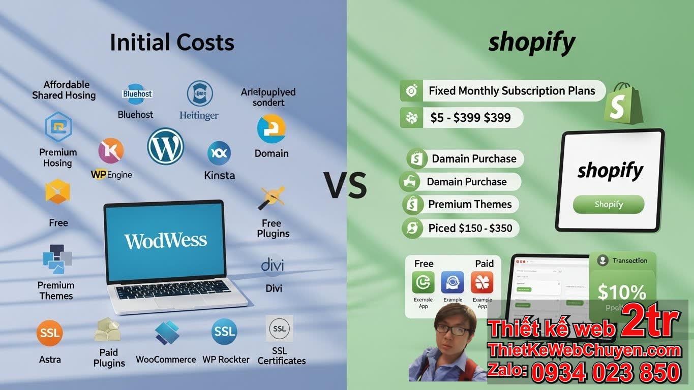 WordPress và Shopify cái nào rẻ hơn về chi phí ban đầu? WordPress và Shopify cái nào rẻ hơn về chi phí ban đầu?